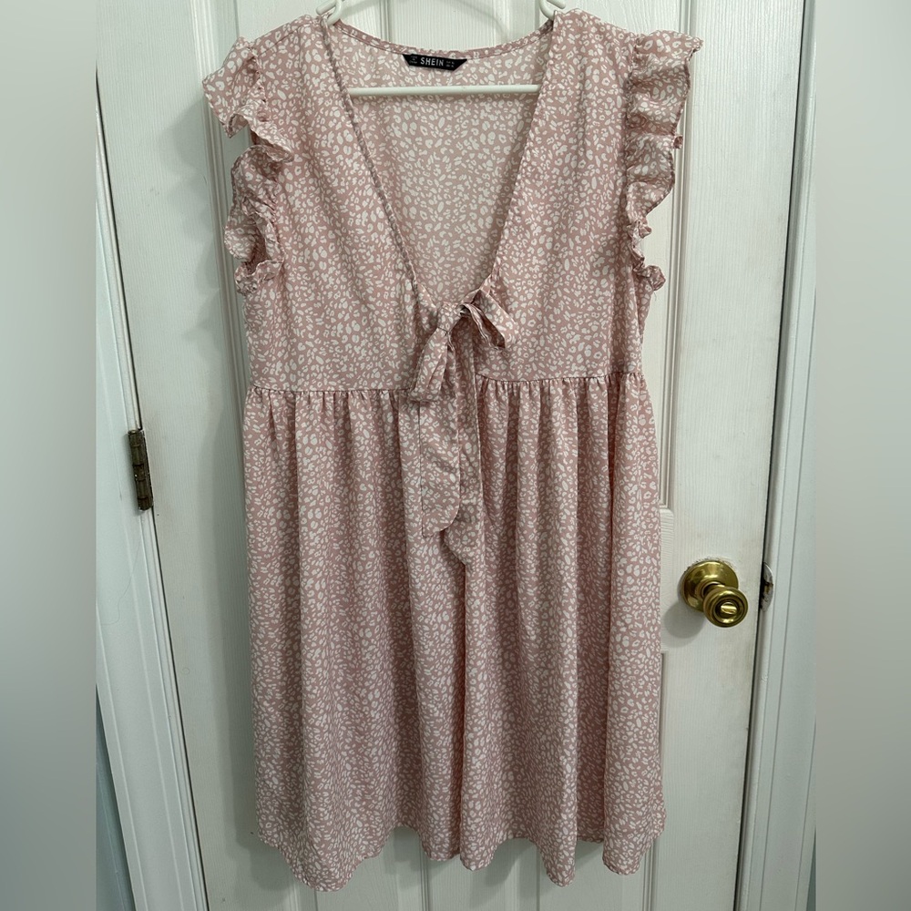 SHEIN Pink Ruffle Dress